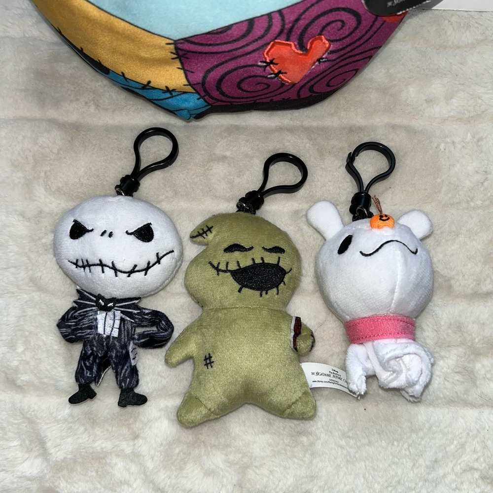 Nightmare Before Christmas Jack Plush Bag Clip Lot Sally Squishmallow - Picture 2 of 5